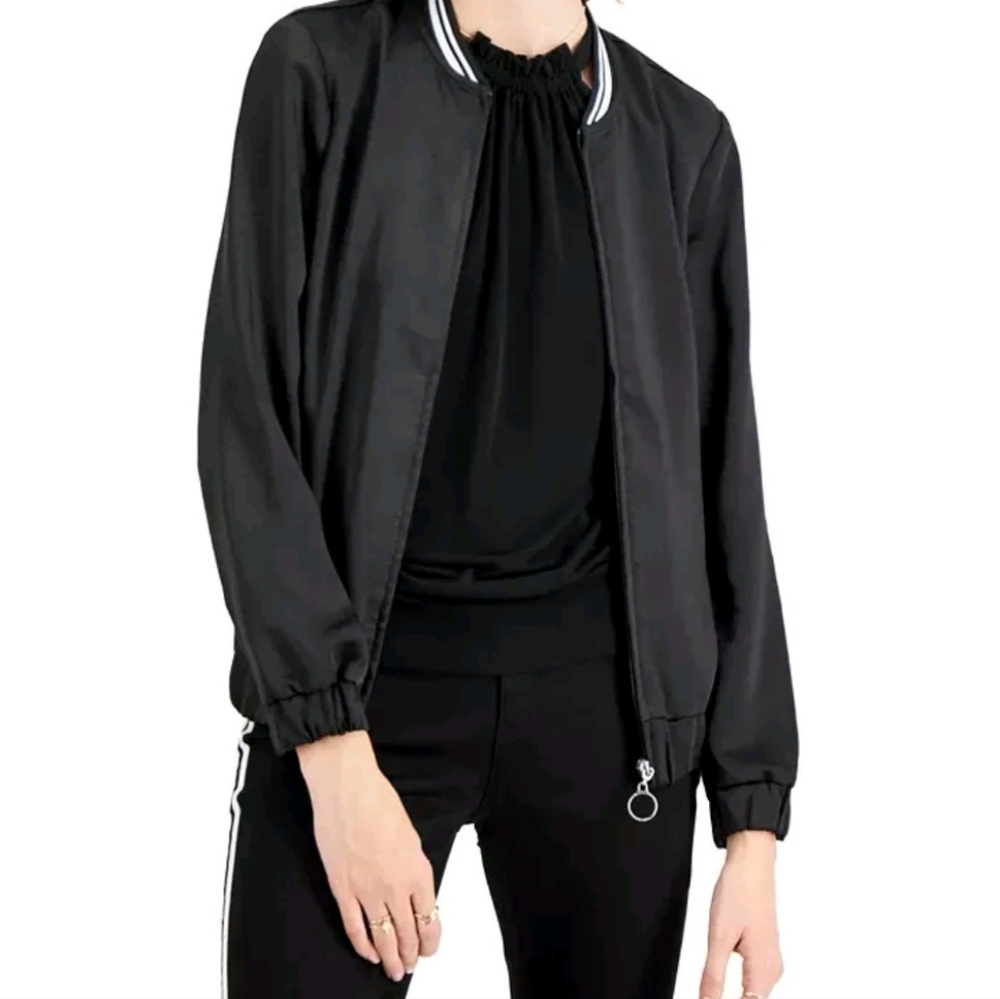 INC International Concepts Women’s Satin Track Jacket (Small) - Picture 2 of 4